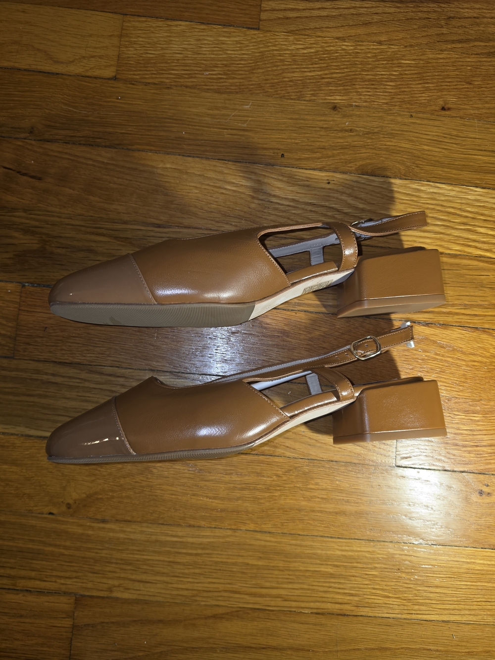 Sargasso & Grey Fern Tan Leather Slingbacks 39.5 - Picture 7 of 8